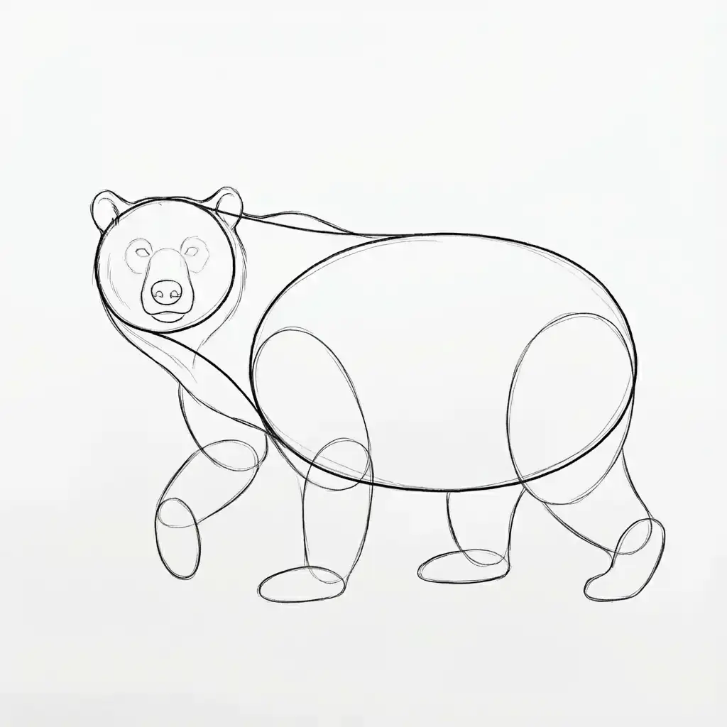 jak narysować Misia