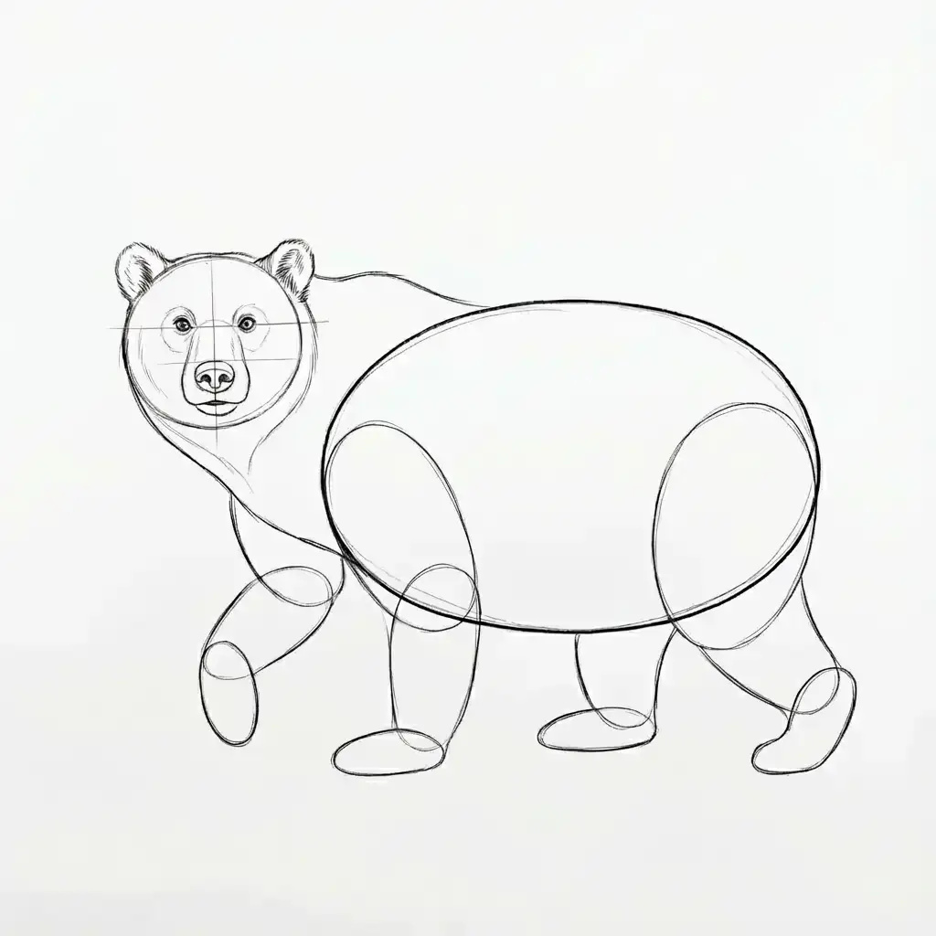 jak narysować Misia