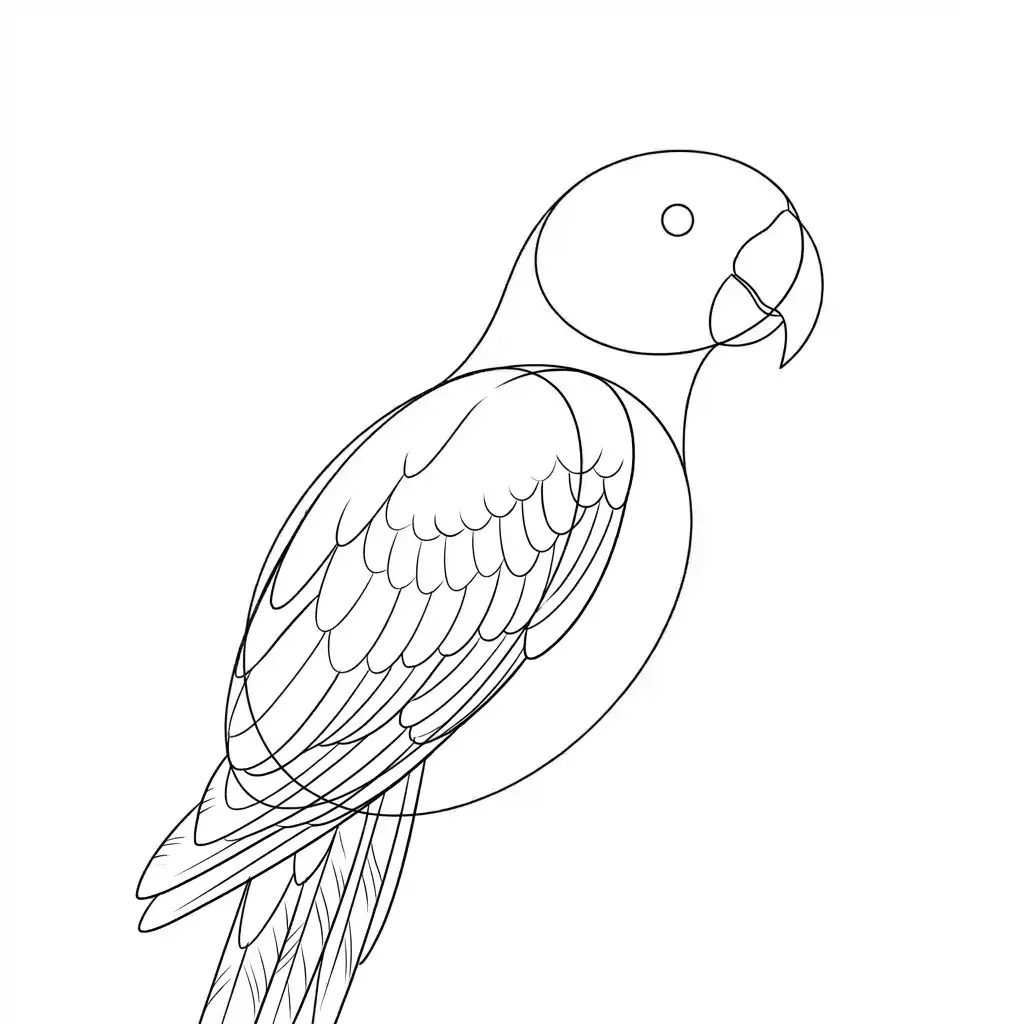 jak narysować papugę