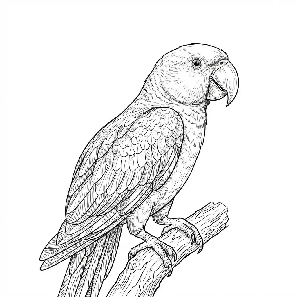 jak narysować papugę