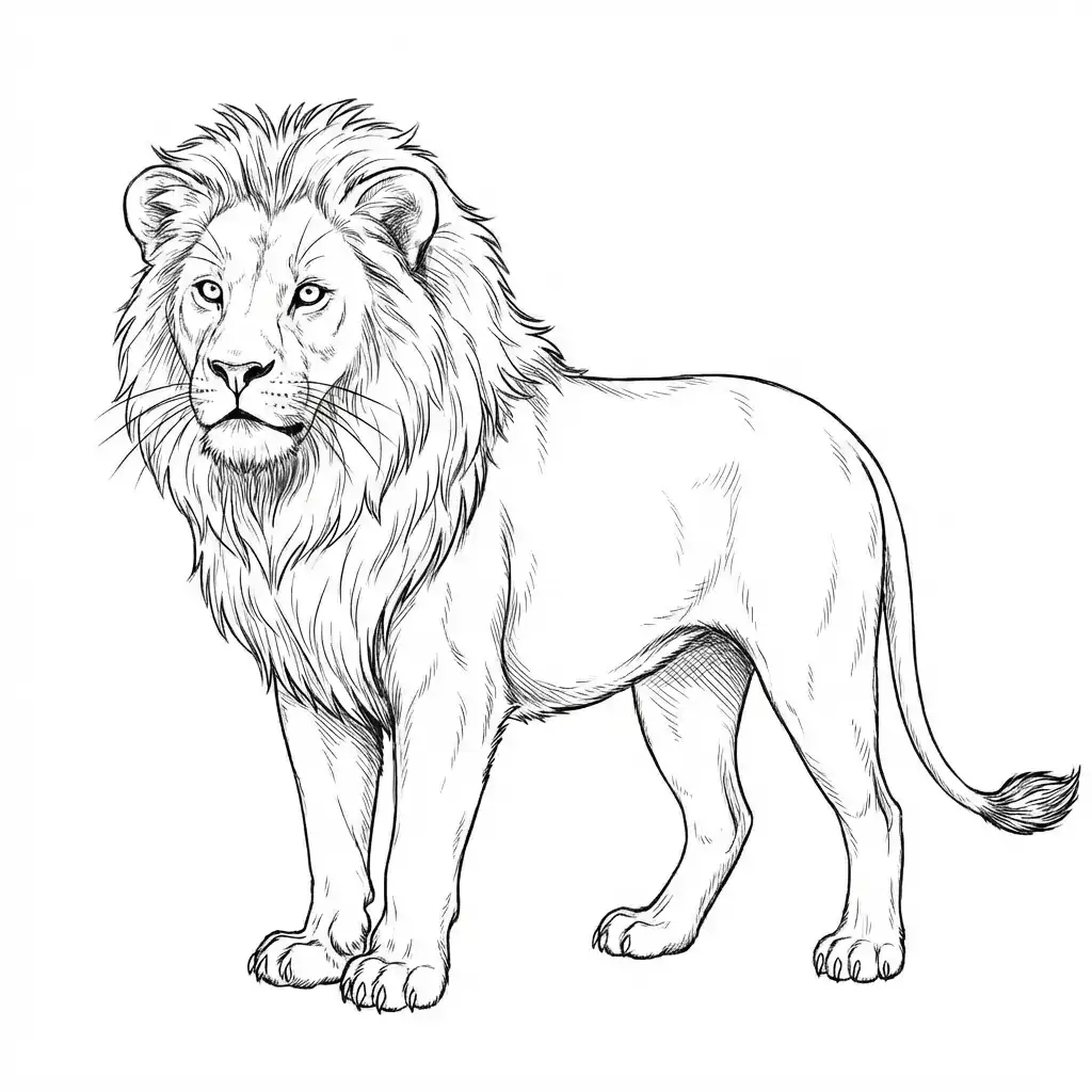 jak narysować lwa